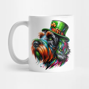 Wirehaired Pointing Griffon Ready for St Patrick's Day Mug